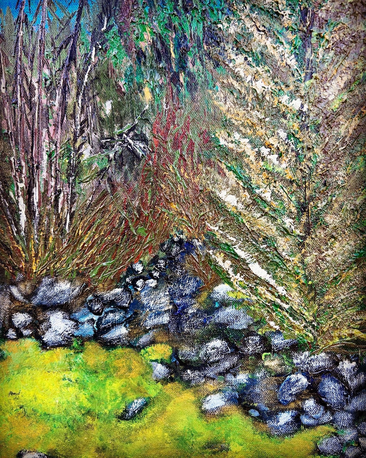 Lean on me, acrylic original painting