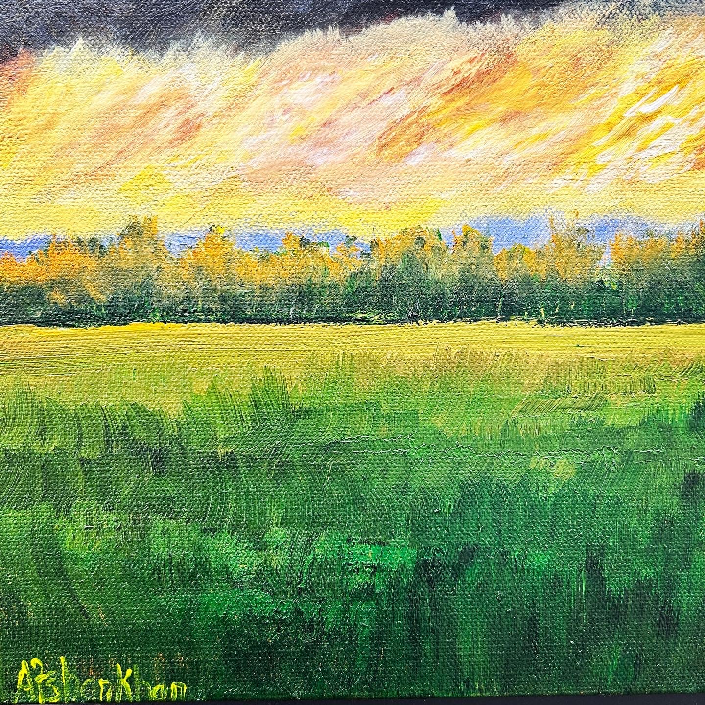Gold is in the air, original painting