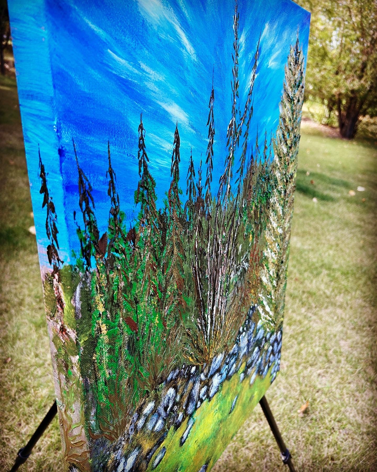 Lean on me, acrylic original painting