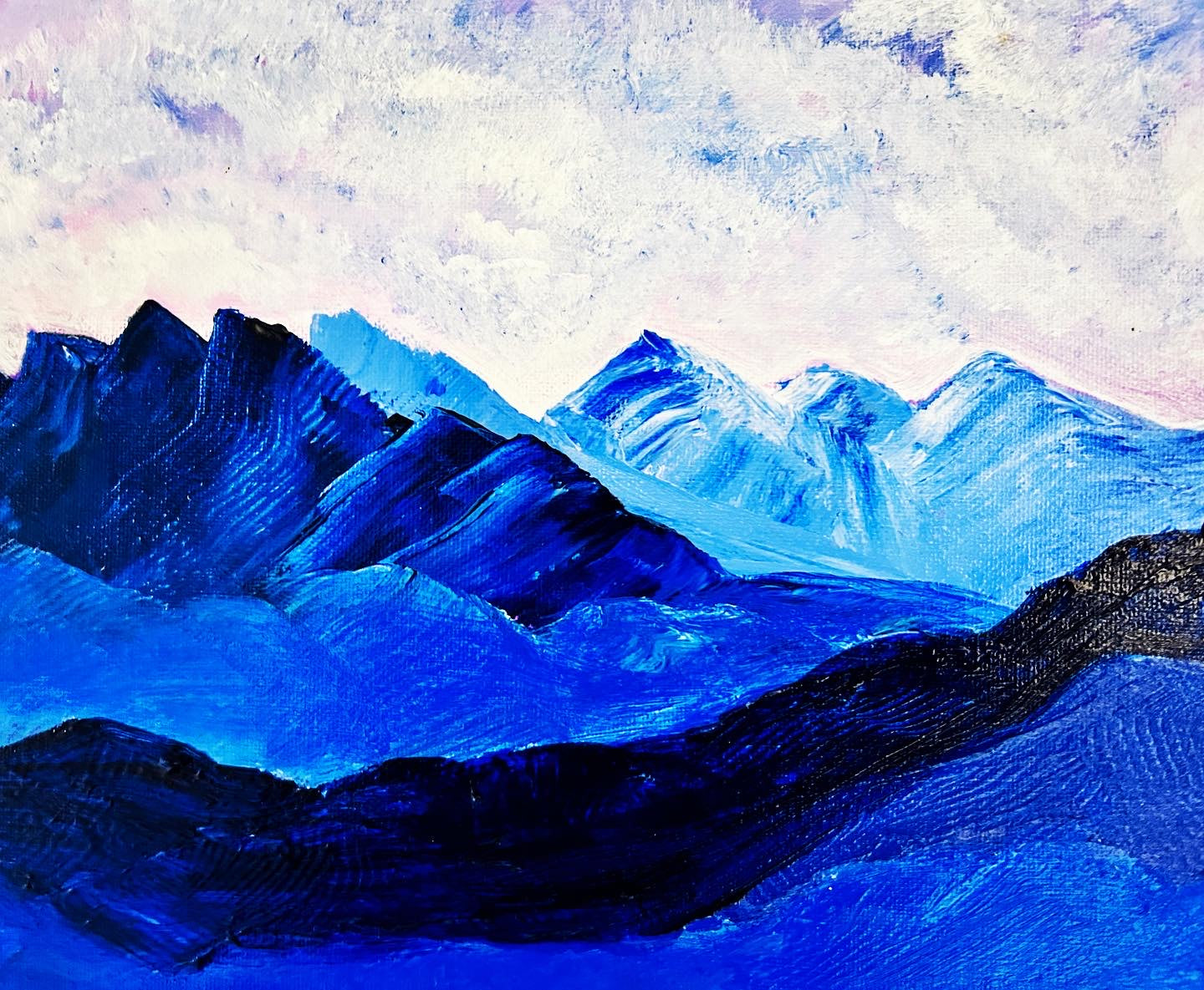 Blue mountains, painting
