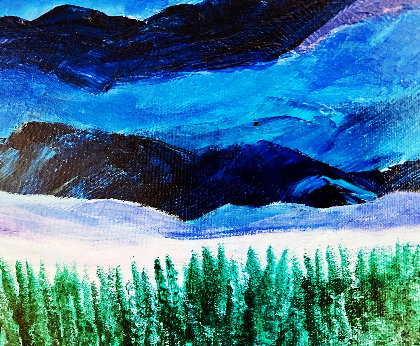 Blue mountains, painting