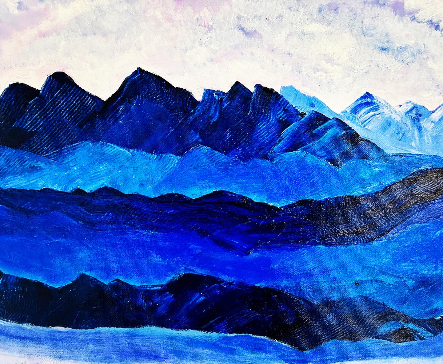 Blue mountains, painting