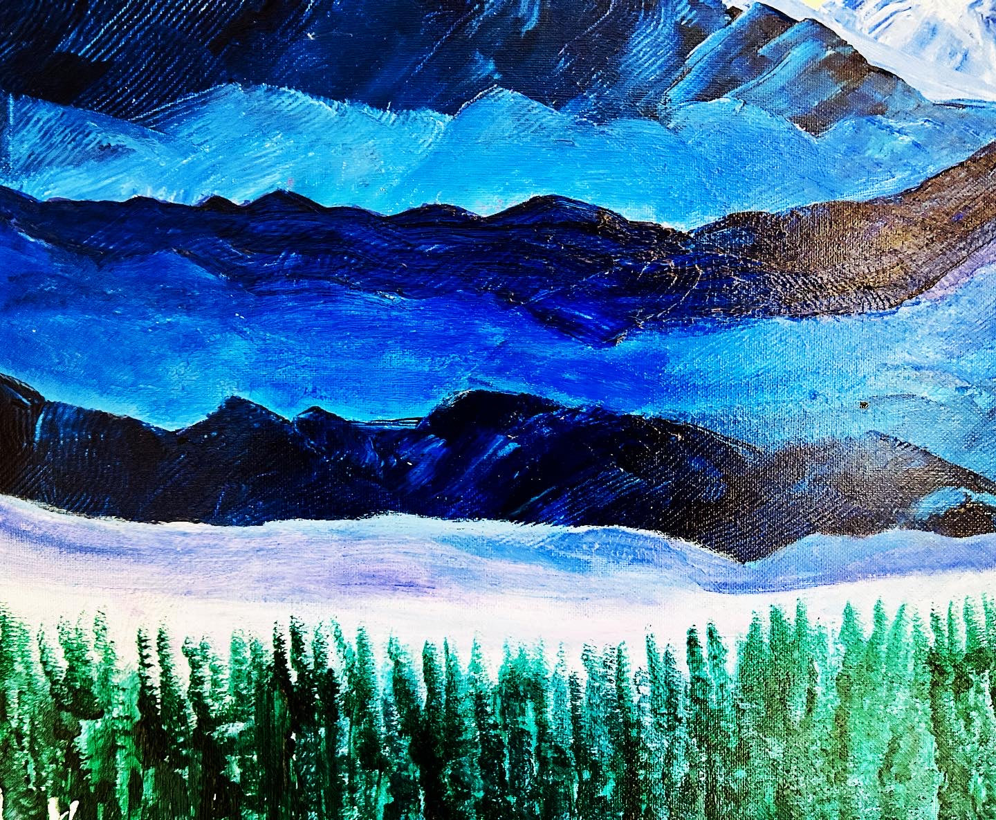 Blue mountains, painting