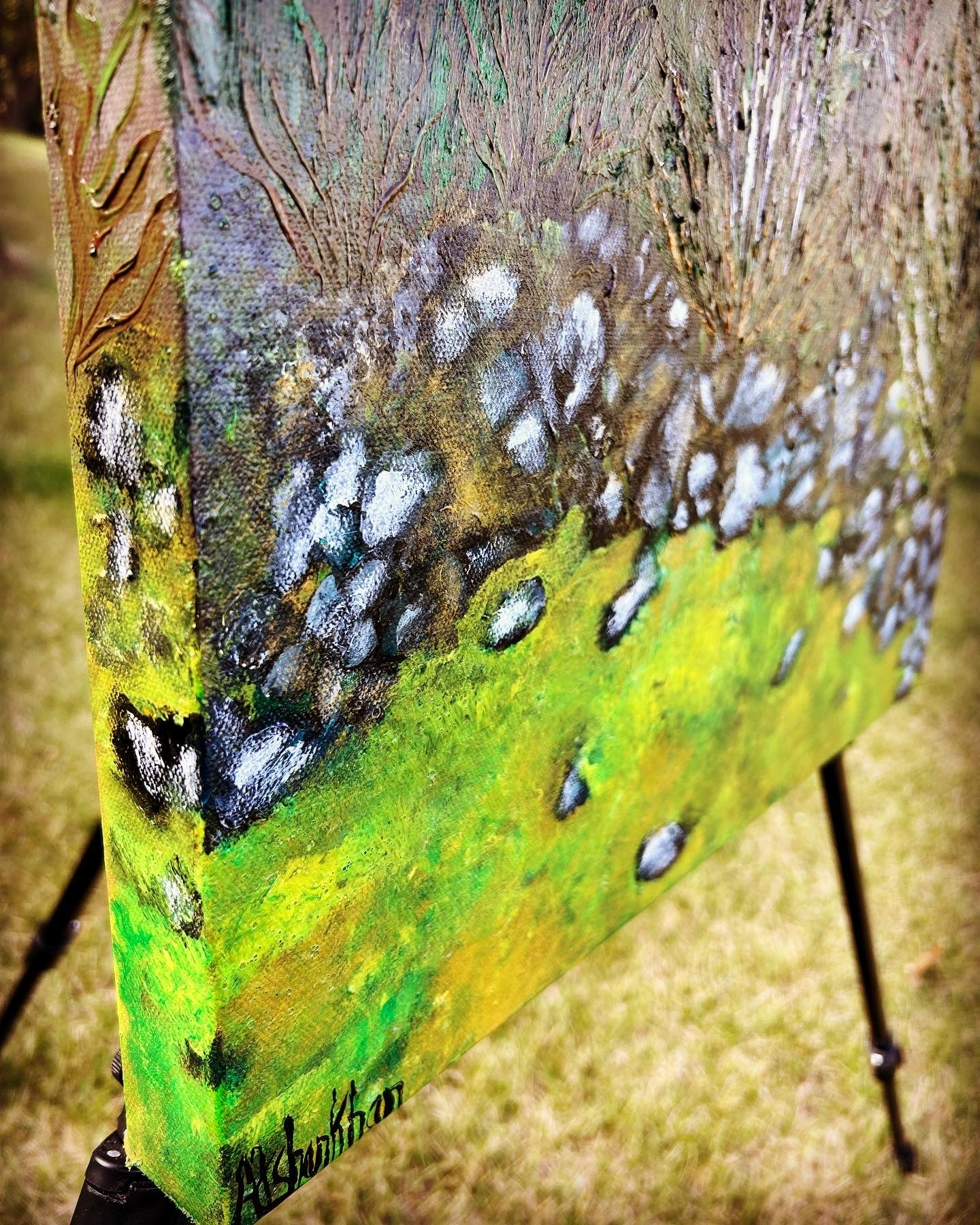 Lean on me, acrylic original painting