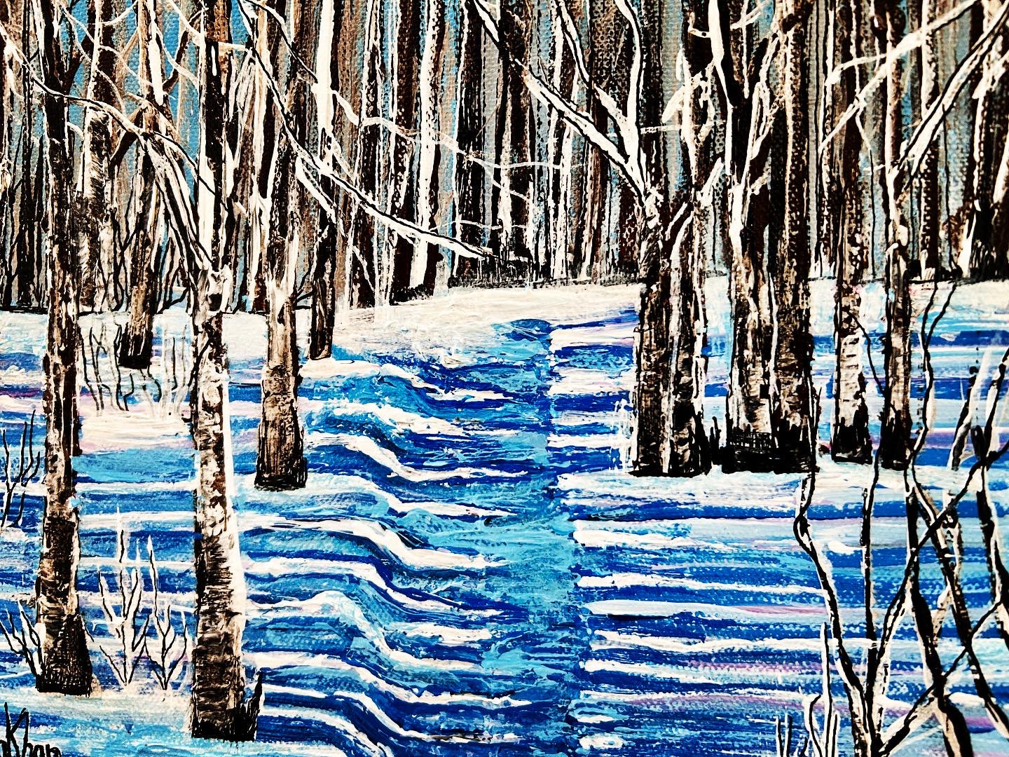 Winter Shadows, Original painting