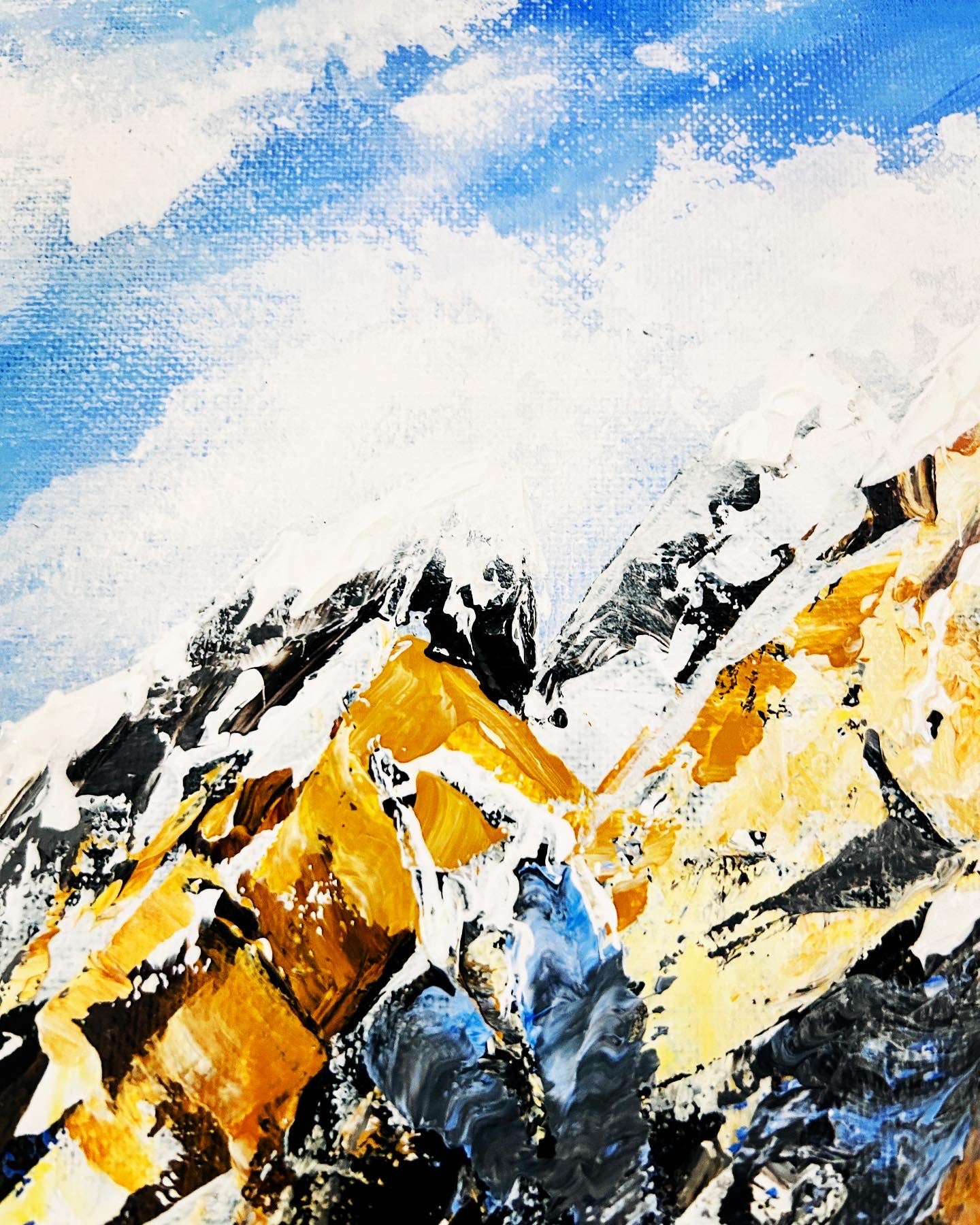 Golden Rocks, original painting