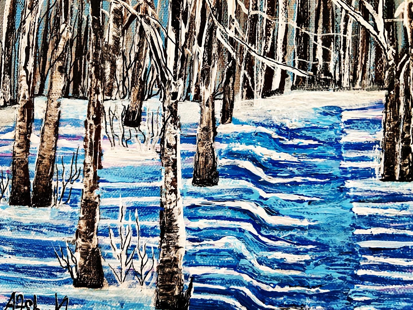 Winter Shadows, Original painting