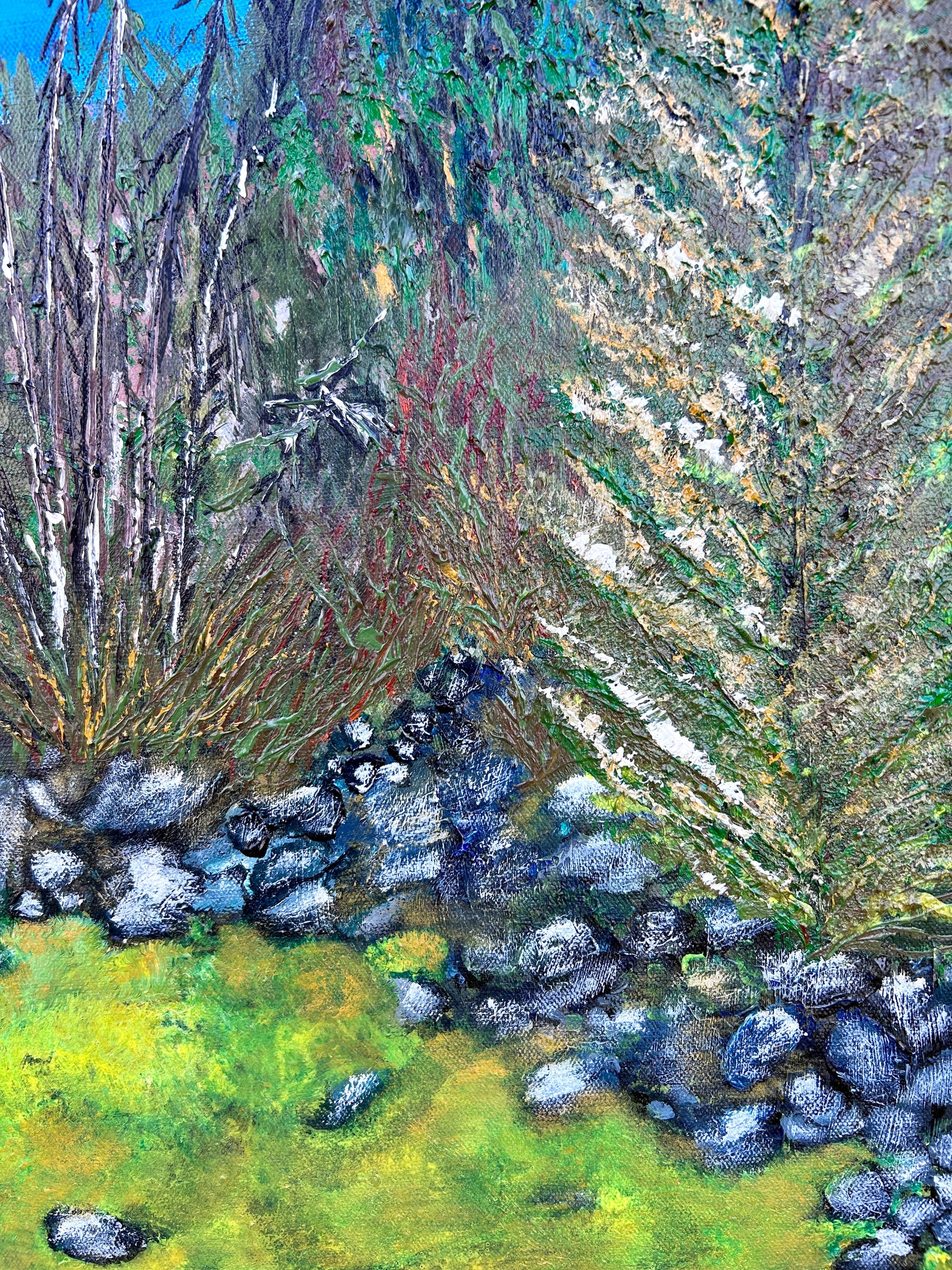 Lean on me, acrylic original painting