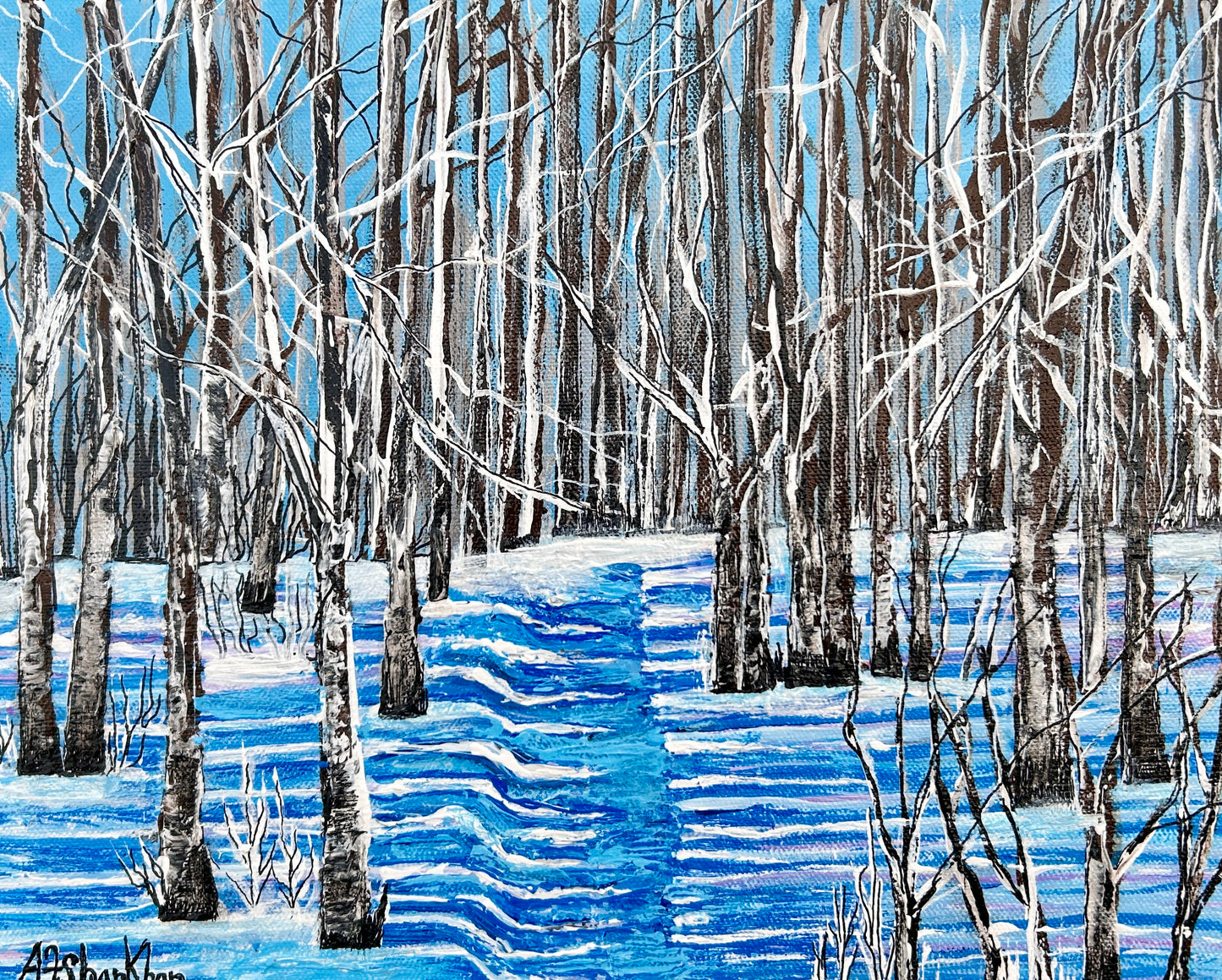 Winter Shadows, Original painting