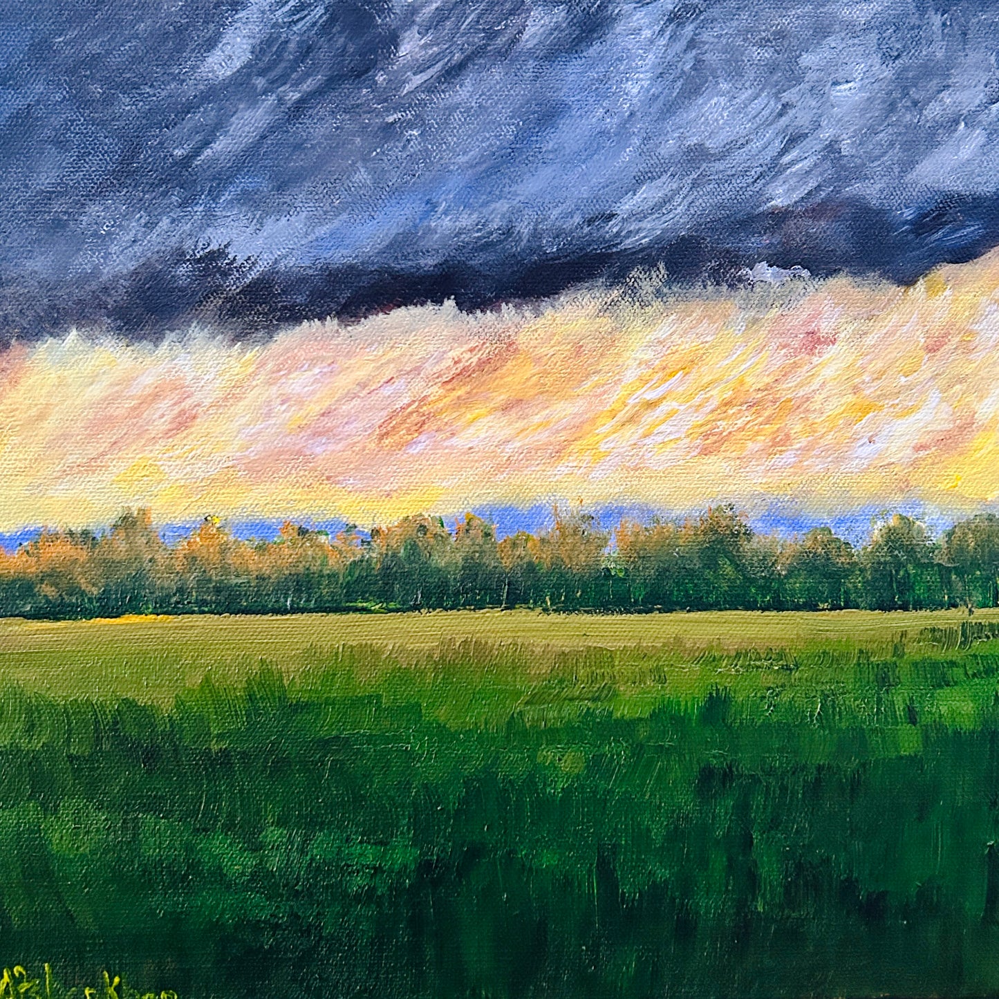 Gold is in the air, original painting