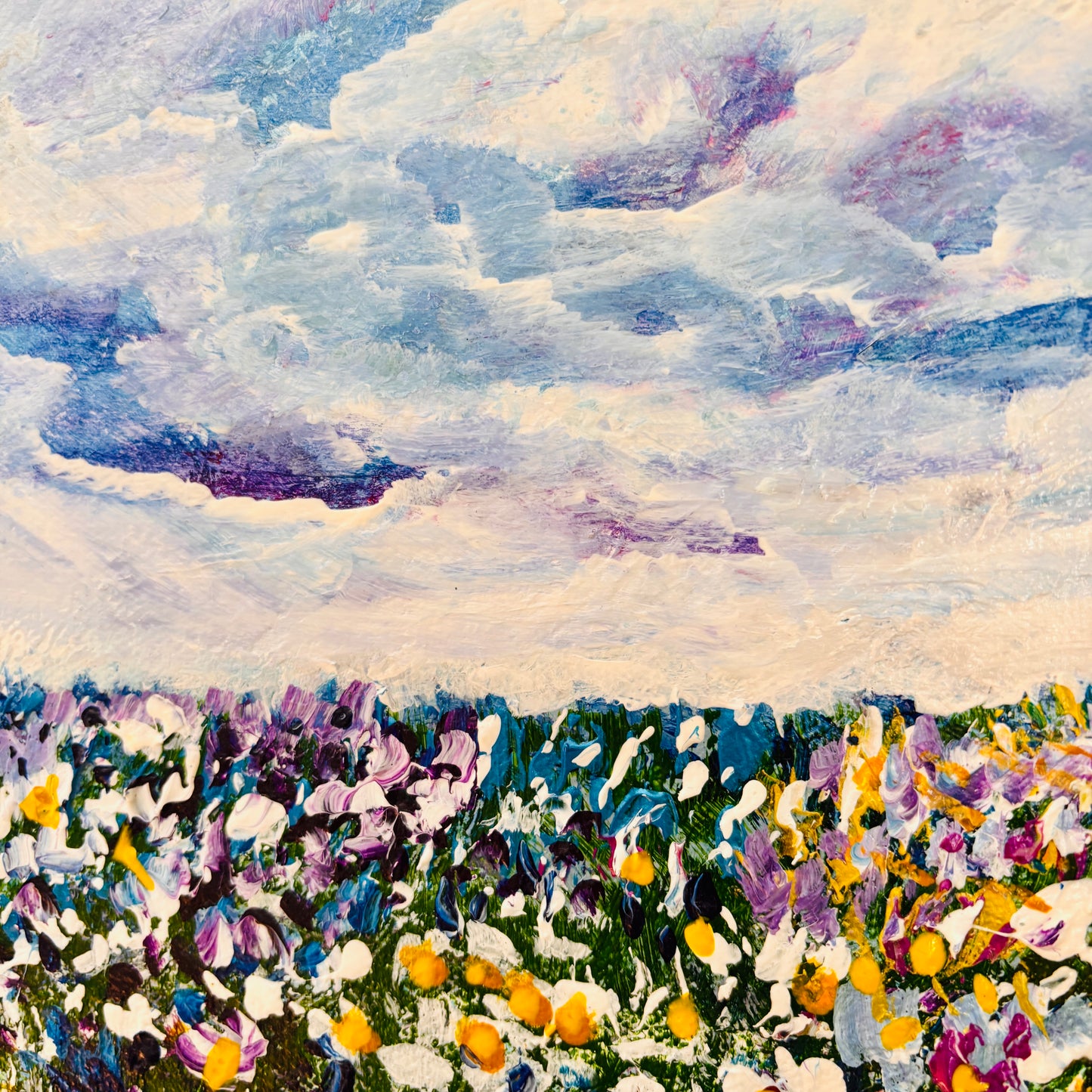 Field of flowers, original painting