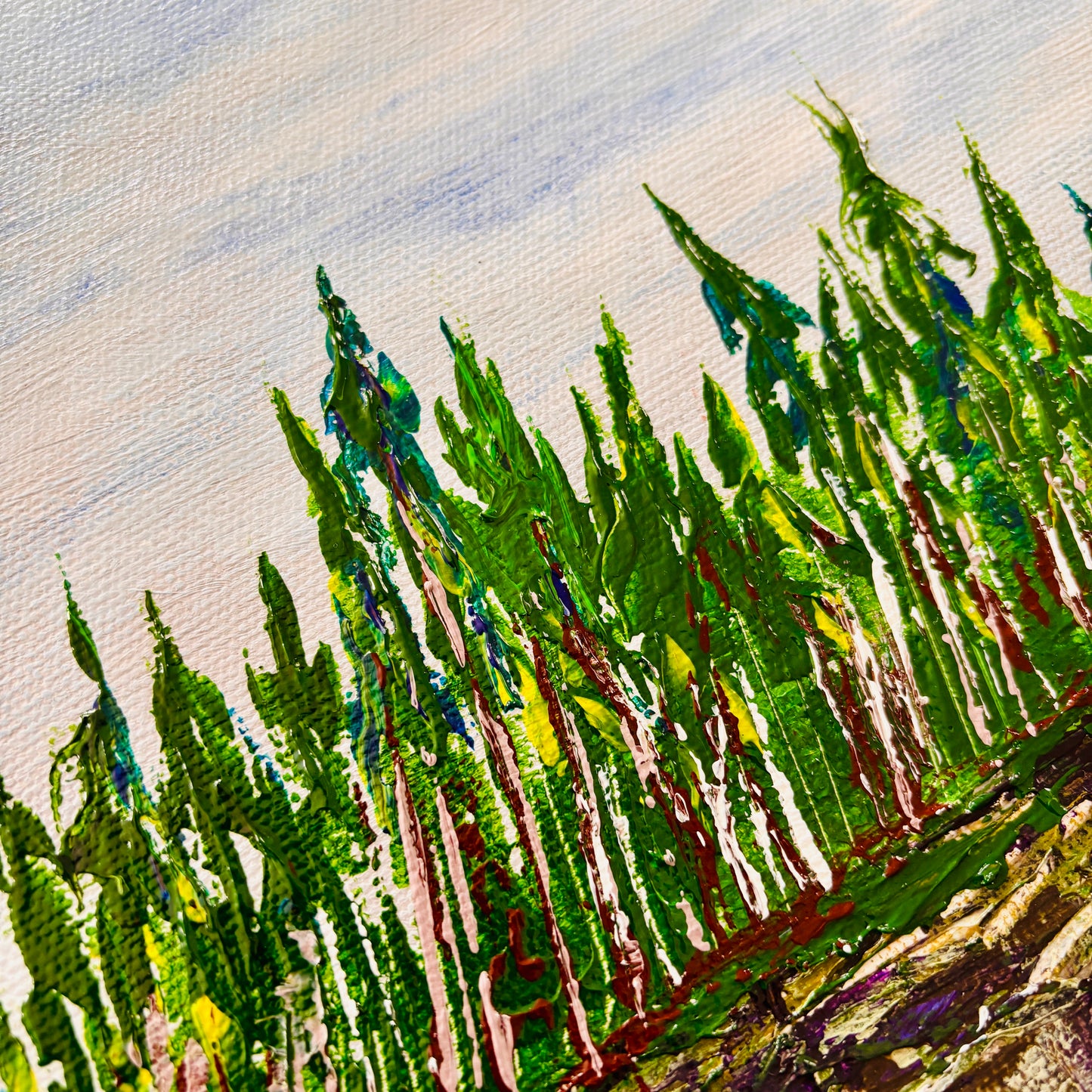 On the road, 12x12”, original art