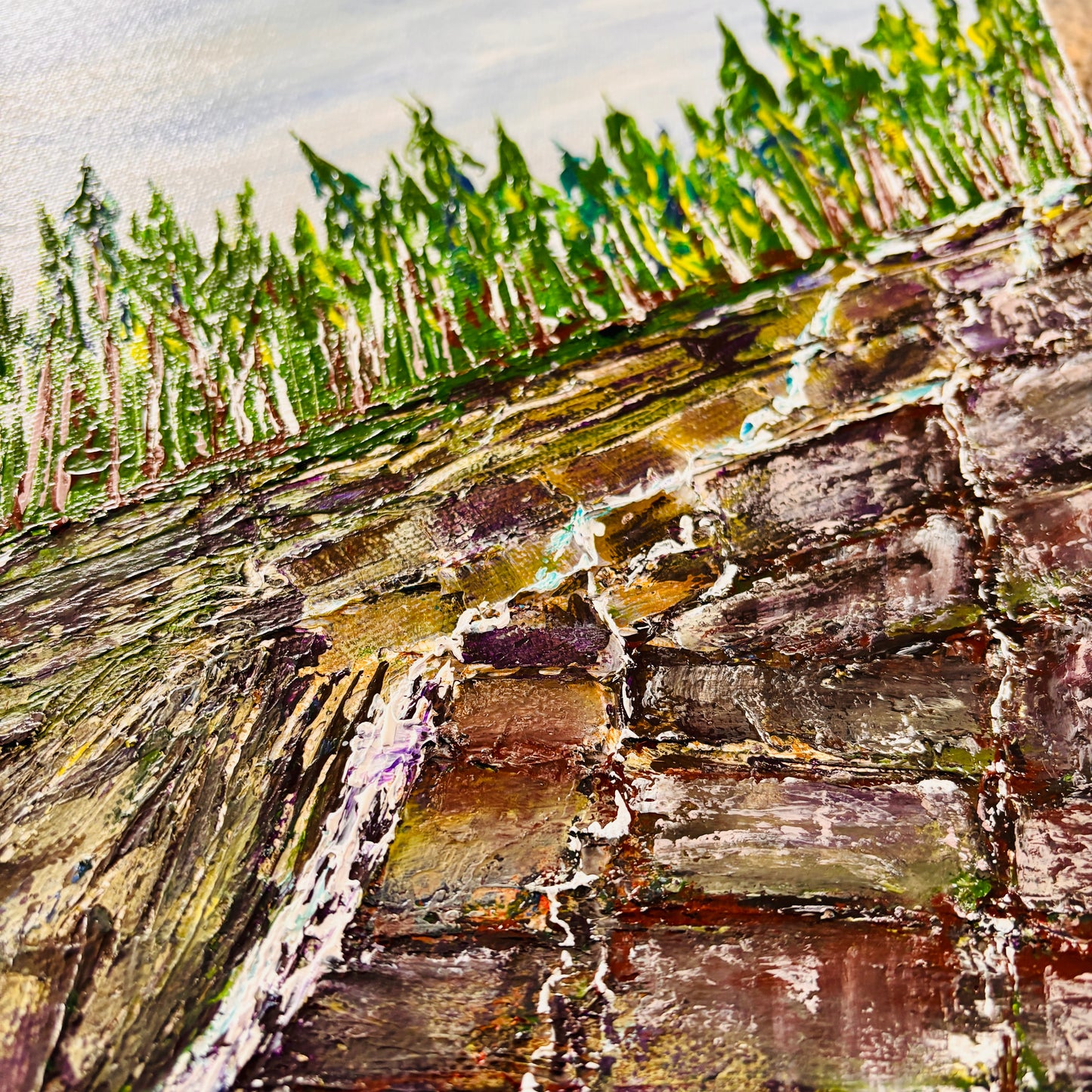 On the road, 12x12”, original art