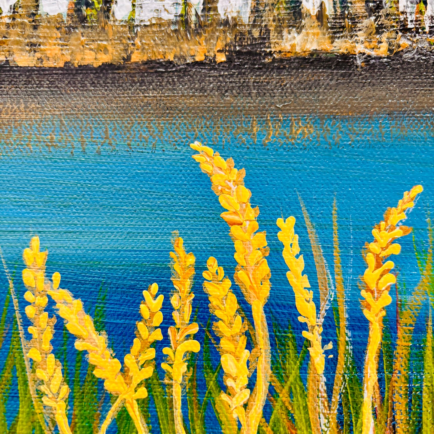 By the Lake, 12x12” original artwork