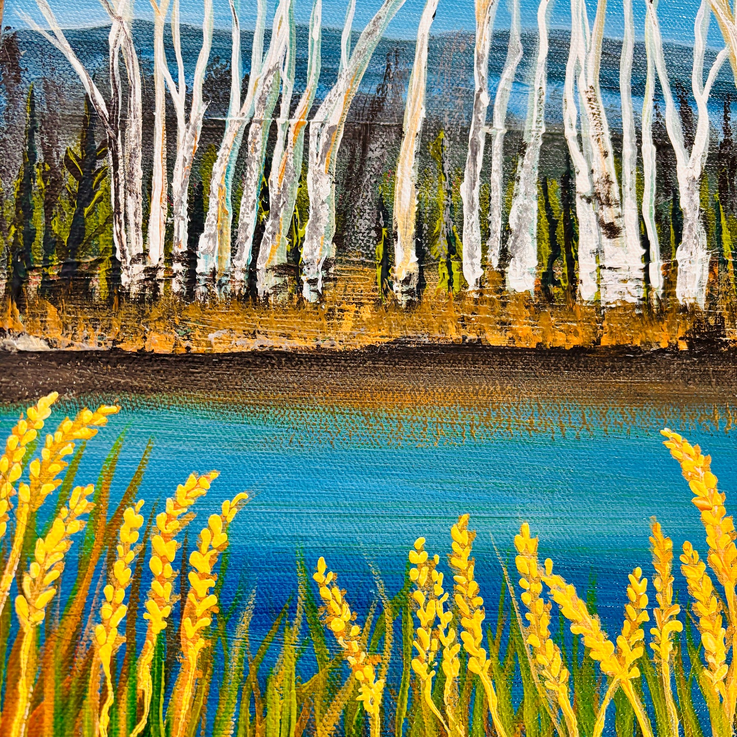 By the Lake, 12x12” original artwork