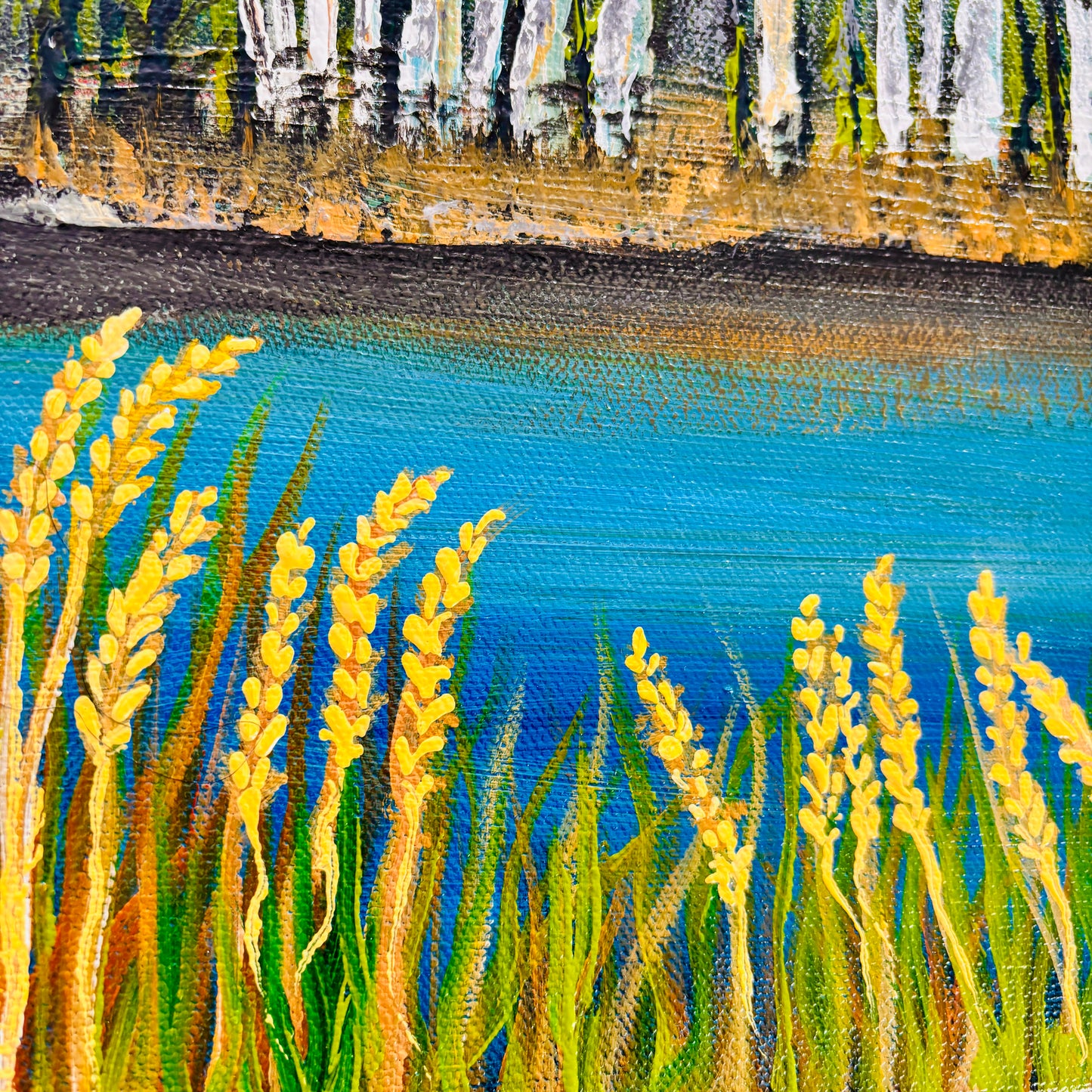 By the Lake, 12x12” original artwork