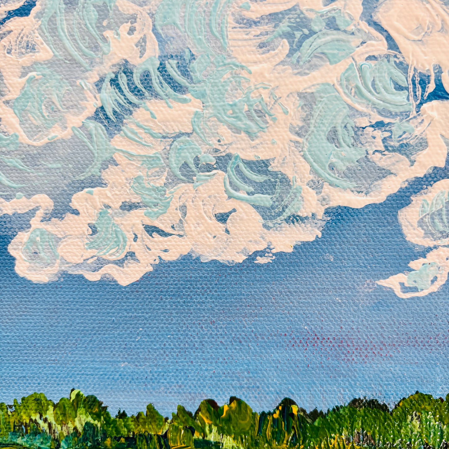 Rockyview summers, 12x12” original artwork