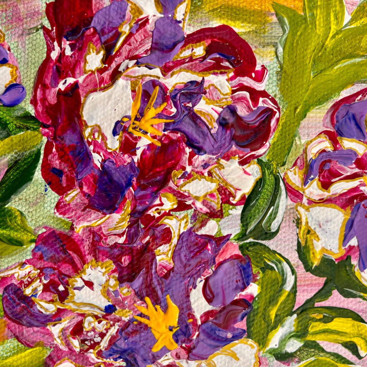 Peonies in my yard, original artwork