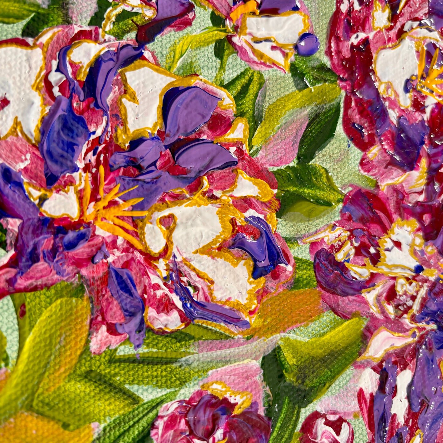 Peonies in my yard, original artwork