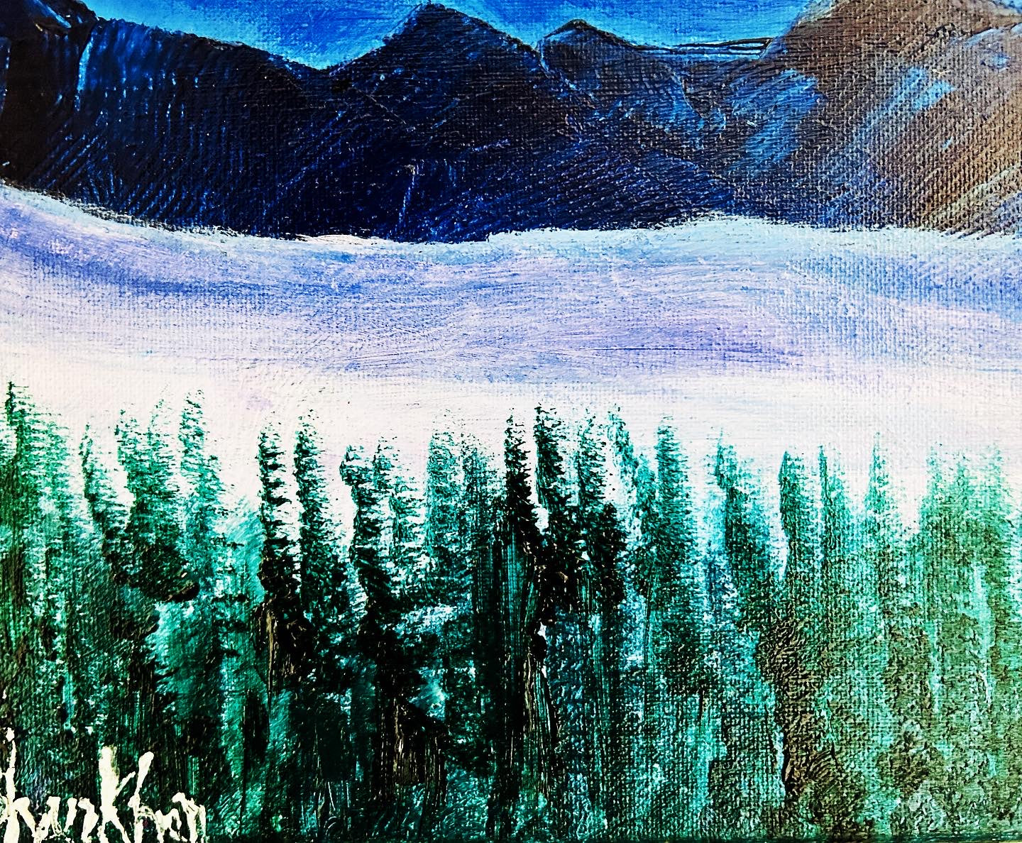 Blue mountains, painting