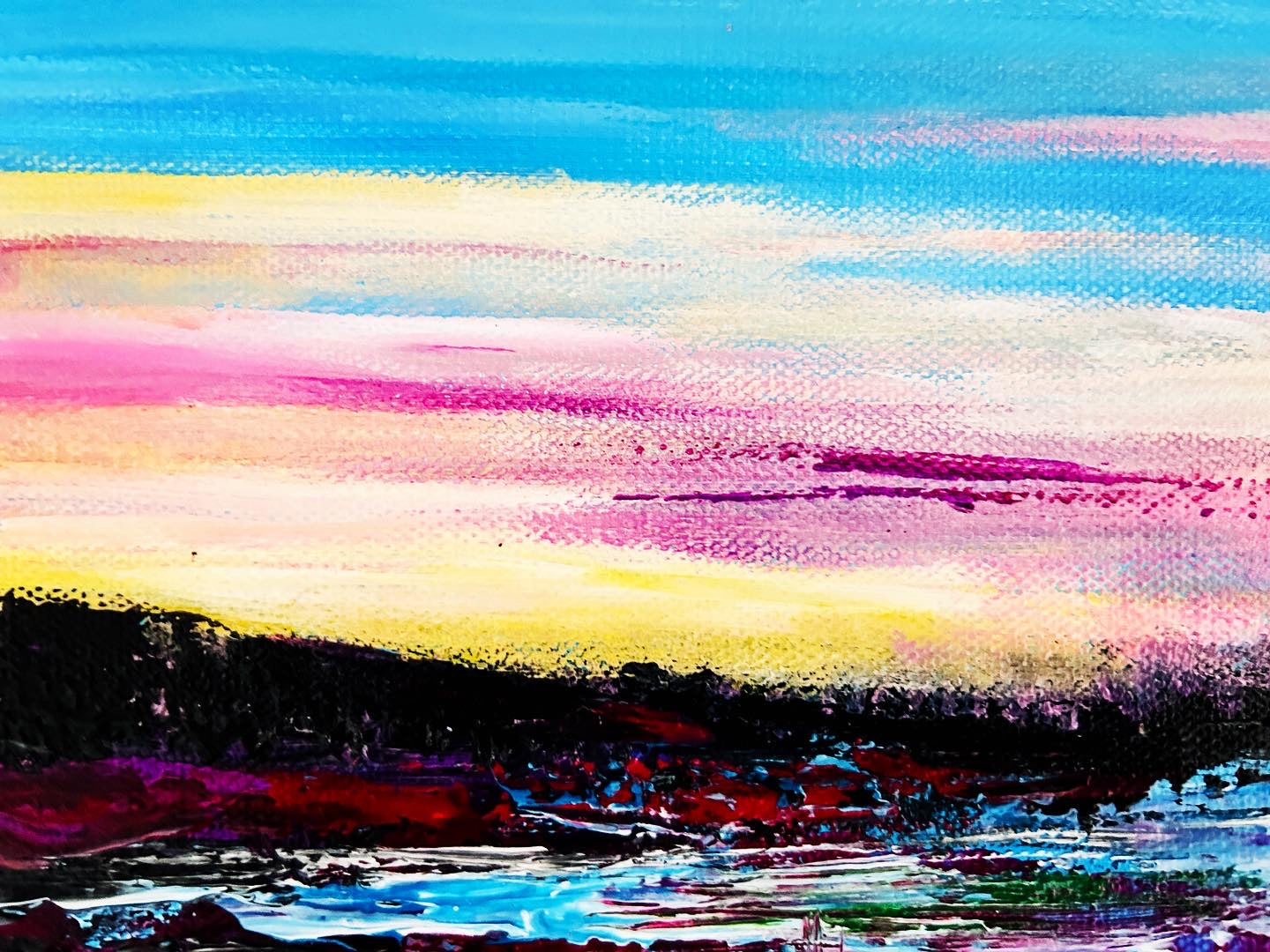 Abstract landscape original painting