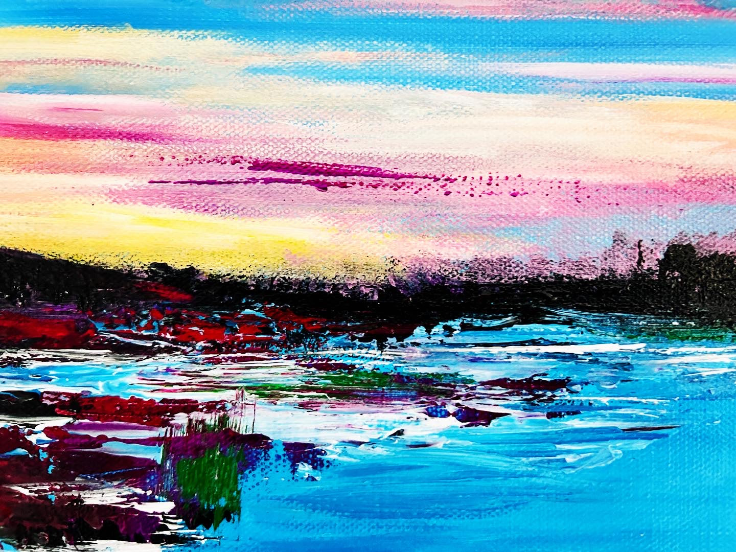 Abstract landscape original painting