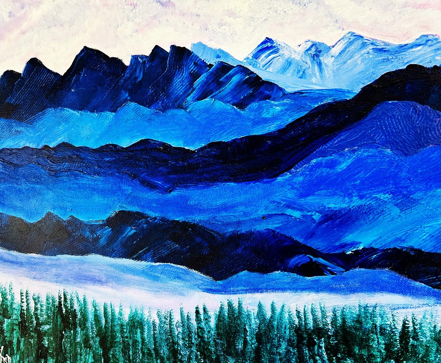 Blue mountains, painting