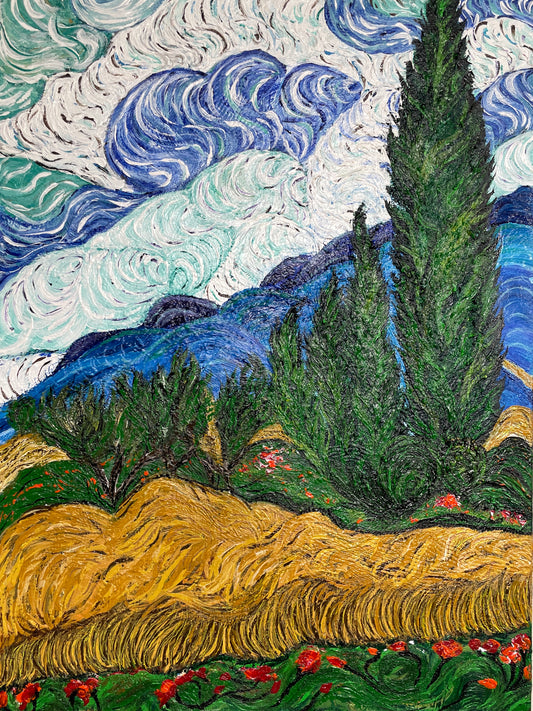 Van Gogh inspired spruces