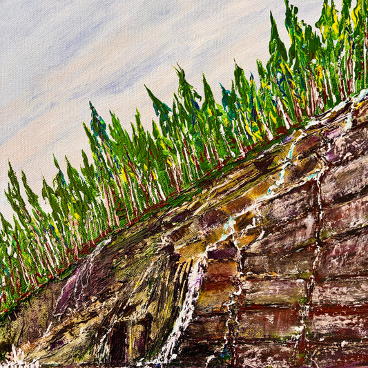 On the road, 12x12”, original art