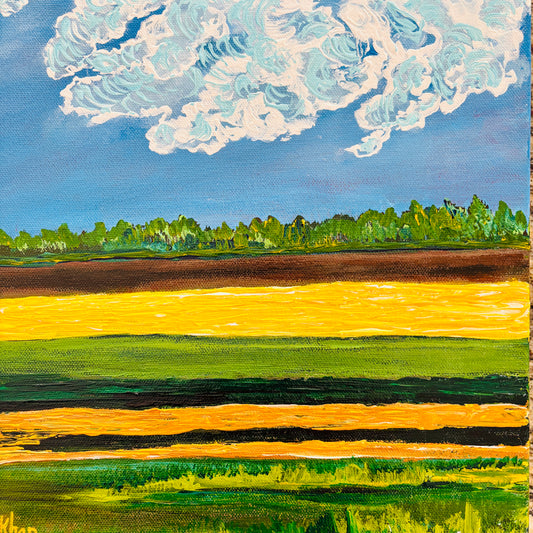 Rockyview summers, 12x12” original artwork